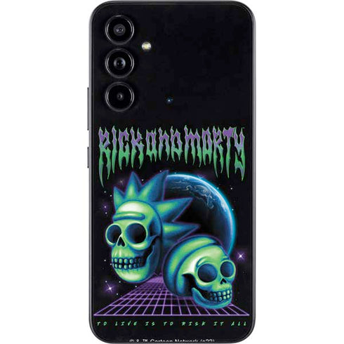 Adult Swim Rick and Morty Neon Skulls Galaxy A54 5G Skin